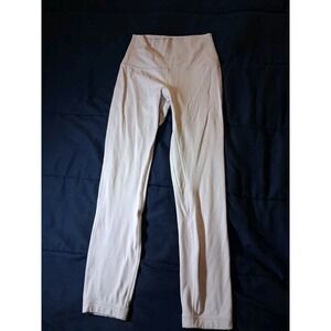 Lululemon Align Leggings Womens Sz 2 Mid Rise Crop Pink Capri Workout